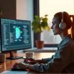 "Top AI Apps for Creative Professionals Working from Home: Boosting Efficiency and Productivity in 2025" "A woman works efficiently at home surrounded by AI-powered tools, leveraging graphic design software, video editing tools, and writing assistants for enhanced productivity."