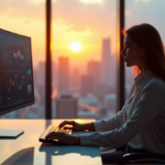 "Boost Your Marketing Reach with AI-Driven Strategies and Tools for Enhanced Campaign Optimization" "A marketing executive sits at a minimalist desk in a high-tech office, intensely focused on AI-powered campaign optimization software, with cityscape views through floor-to-ceiling windows."