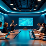 "Unlock Customer Service Excellence with AI-Powered Solutions: Transforming Standards and Efficiency through Enhanced Flexibility" "A futuristic customer service call center with a diverse team analyzing data on high-resolution devices, surrounded by AI-powered equipment and state-of-the-art servers in a modern control room."