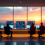 "Transform Customer Service with AI-Driven Solutions: How to Train AI for Effective Customer Support and Enhanced Experience" "A modern customer support center featuring a central console with AI-powered screens, comfortable seating areas, and augmented reality headsets, showcasing efficient AI Automation Solutions in action."