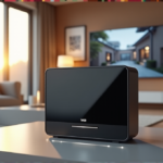 "Boost Your Home Security with Top AI Tools for Everyday Use" "A modern living room featuring a sleek security hub at its center, surrounded by AI-powered tools and automation solutions, showcasing calmness and reassurance."