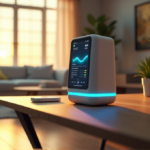 "Unlock Ultimate Home Efficiency with AI-Powered Task Management Solutions" "A serene home office space featuring an AI-powered smart speaker, high-tech gadgets, and lush greenery, showcasing seamless integration of AI Automation Solutions for ultimate home efficiency."